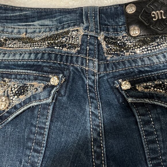 Miss Me Womens Embellished Boot Cut Jeans JP5124B7 SIZE 27 - Picture 6 of 15